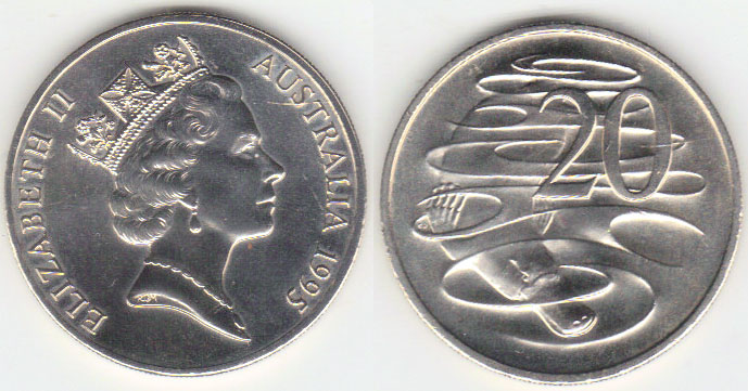 1995 Australia 20 Cents (Platypus) Mint Sets only A001117